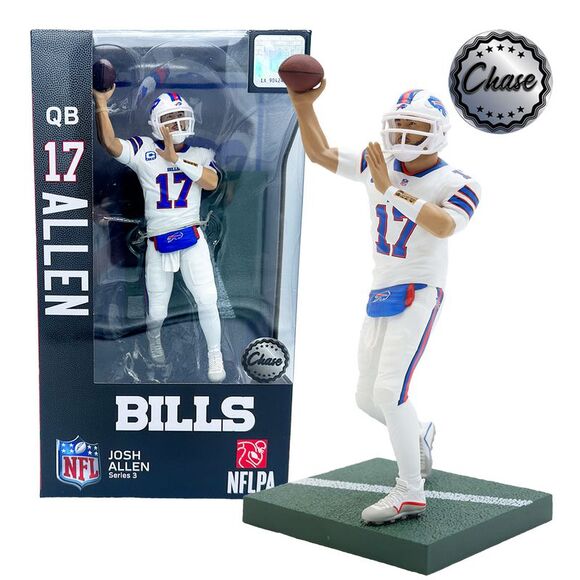 Josh Allen/Stefon Diggs (Buffalo Bills) Imports Dragon 6" Fig Series 3 CHASE Se - Picture 2 of 3